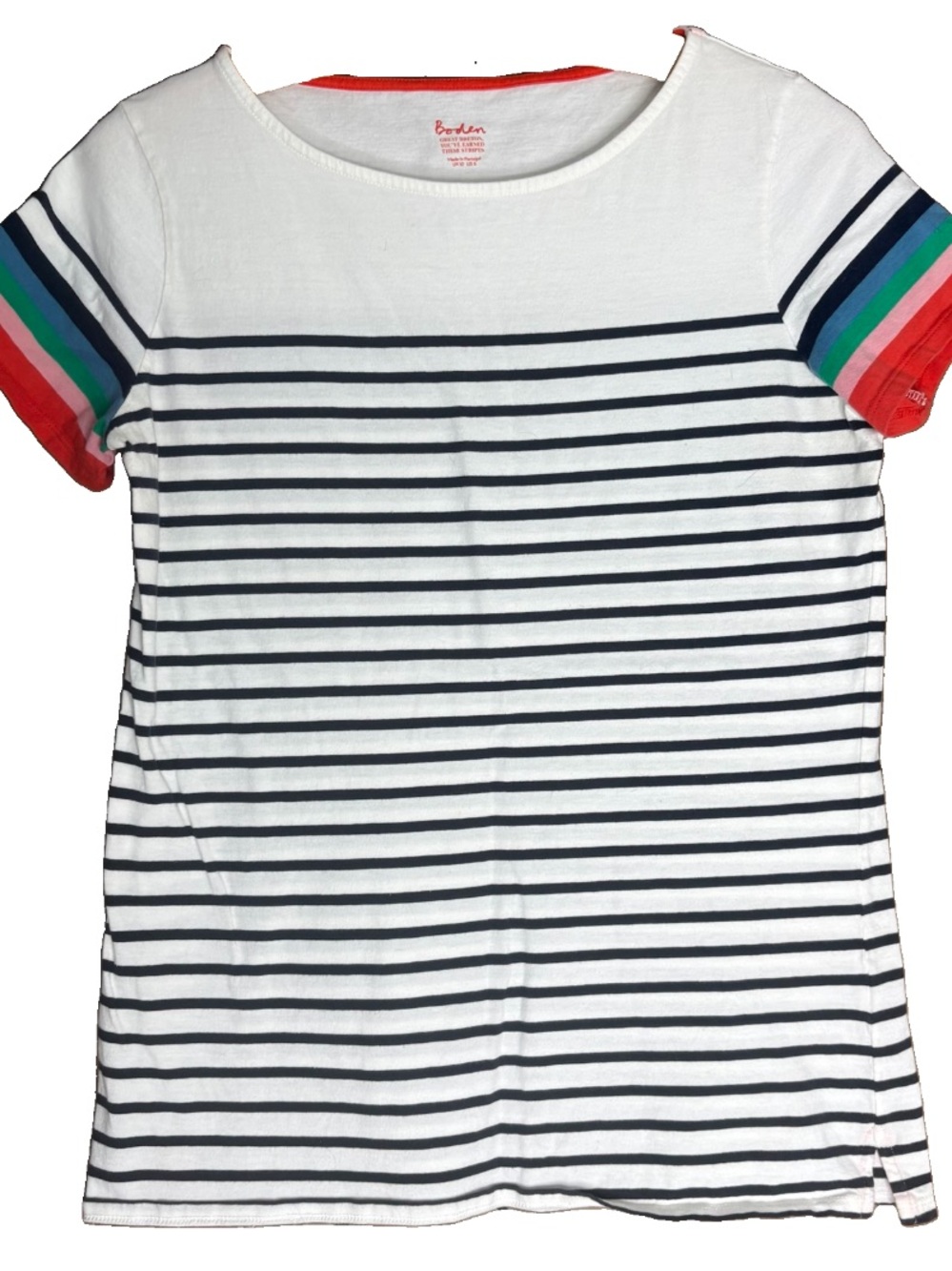 Boden Breton Striped Short Sleeve Tee Shirt
